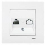 Karre Белый Розетка компьютерная одинарная (RJ45 Cat5e)