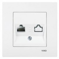 Karre Белый Розетка компьютерная одинарная (RJ45 Cat5e)