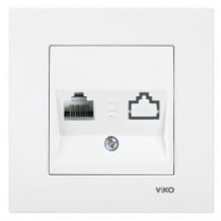Karre Белый Розетка компьютерная одинарная (RJ45 Cat5e)