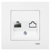 Karre Крем Розетка компьютерная одинарная (RJ45 Cat5e)