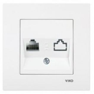 Karre Крем Розетка компьютерная одинарная (RJ45 Cat5e)